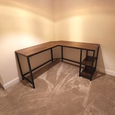 Large computer desk - computer, laptop