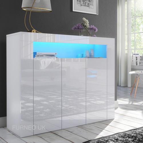 White sideboard cabinet - white,