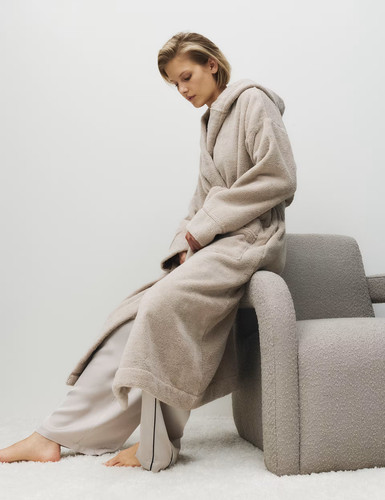 Pure cotton towelling hooded - cotton,