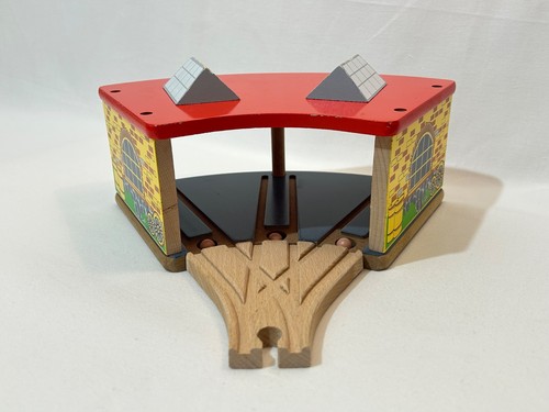 Wooden engine shed front - engine,