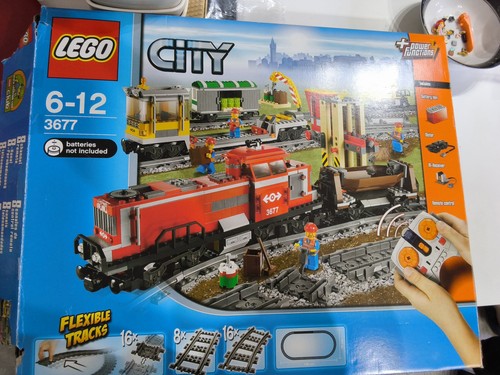 Lego city red cargo train - lego,