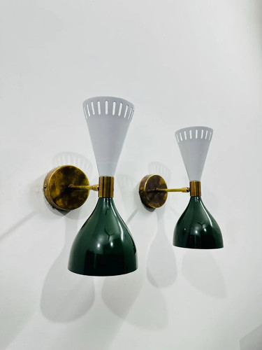 Mid century raw brass wall - brass,