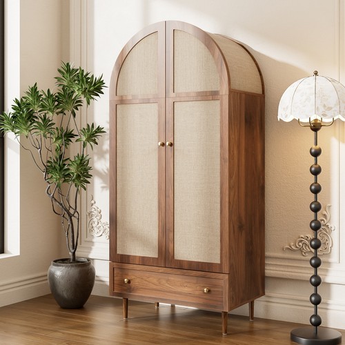 Wardrobe wtih walnut look - wtih,