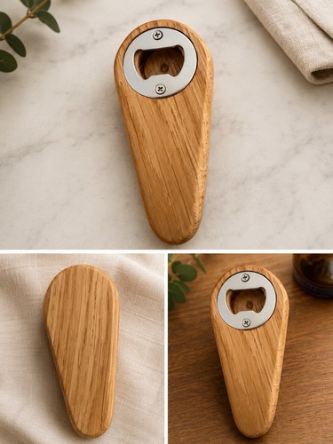 Handmade solid oak bottle - solid,