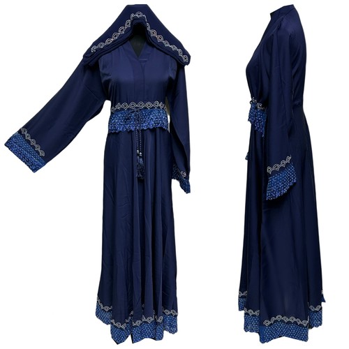 Women blue umbrella - umbrella, abaya
