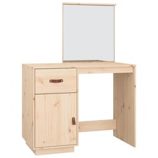 Solid Wood Pine Dressing Table Wooden Desk Cosmetic Table Multi Colours vidaXL