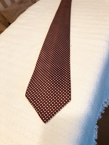 Tootal tie chequered red blue - tie, red,