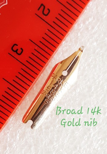 Parker 14ct gold - , "broad"