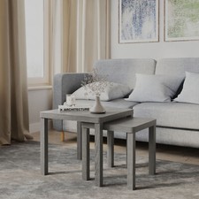 Set of 2 Square Wooden Nesting