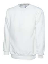 Mens Classic Crew Neck Pullover Sweatshirt - SPORT CASUAL LEISURE PLAIN SWEATER