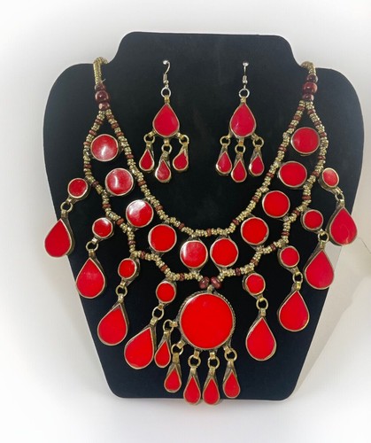 Afghan handmade jewellery set - afghan,
