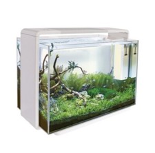 Superfish White Modern Fish Tank With Blue And White LED Touch Screen Big