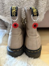 Dr marten red poppy boot  charm   