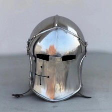 Medieval Knight Steel Barbuta