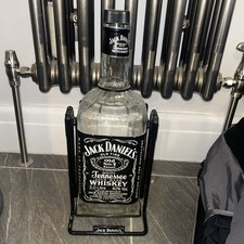 Jack Daniels 3 Liter Bottle & Bartop Cradle Old No. 7 Tennessee Whisky Empty