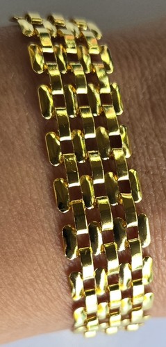 Gate bracelet yellow gold - gold, tone