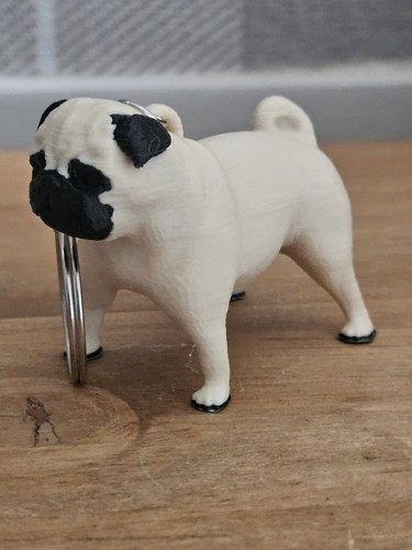 Pug keychain with free - keychain,