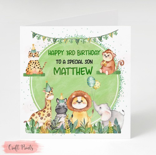 Personalised birthday card - personalised,
