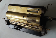 Vintage Vaucanson Mechanical Calculator adding machine AVA20 Brass Finish, prop