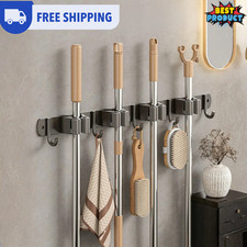 5X Wall Mount Mop Organiser