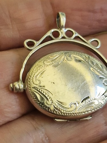 Silver swivel locket - silver,