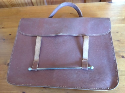 Vintage brown leather sheet - brown,