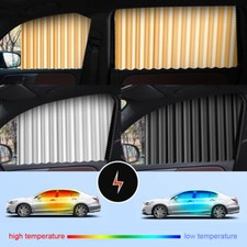 2PCS Universal Fit Magnetic Car Window Sunshades Privacy Curtains UV-Protection