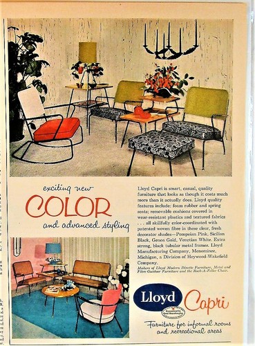 Vtg mcm 1955 lloyd - mcm, capri