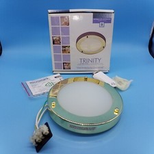 Trinity Flush Ceiling Light Small 40W - Polished Brass Finish - 19cm Dia. New