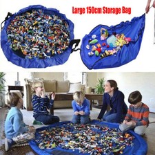 Large Kids Play Mat Bag Portable Toy Storage Organizer Boys Toys Drawstring Bag