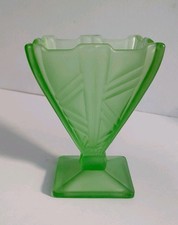 1930s ART DECO FROSTED GREEN