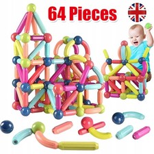 64Pcs Kids Magnetic Building