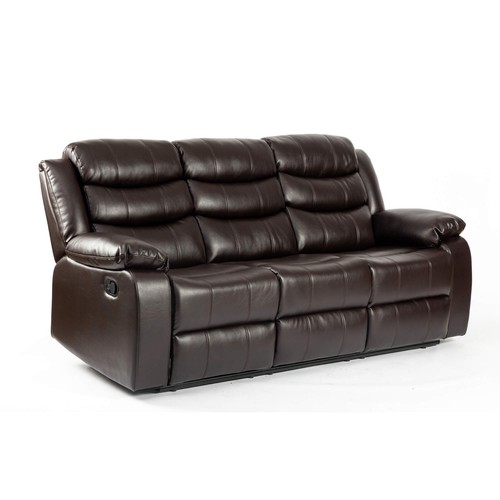 Brown recliner sofa - recliner, faux