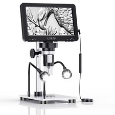 7" LCD Microscope 1200X 1080P Digital  Microscope Video Recorder Camera For PCB