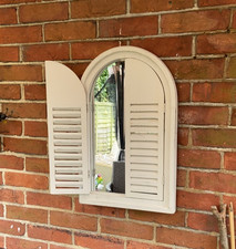 Garden Shutter Mirror White