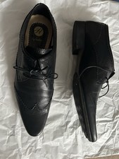 Hudson Ellington New Dye Shoes Black Leather UK 9