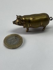 Antique Brass 'Pig go to Bed'