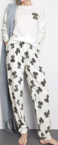 Ladies micro fleece pyjamas - fleece,