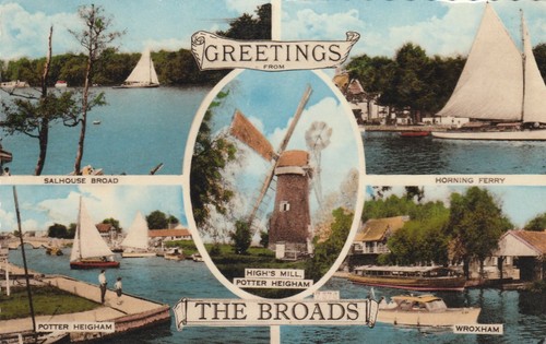 1962 the broads postcard - 1962,