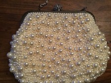 Leko London Vintage Style Pearl Clutch Bag NEW #Wedding/Cocktail