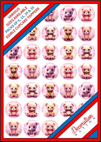 Cute teddy bear - pink, mix