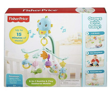 Fisher Price 3-in-1 Soothe & Play Seahorse Mobile Toy New With Box