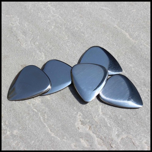 Titanium guitar pick - titanium,