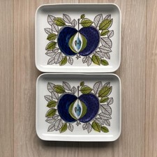 Rorstrand Eden Plate Tray 19x15cm Pair Set Reproduction