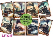 Vintage Trains Card Toppers
