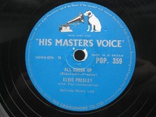 ELVIS PRESLEY 78 RPM ALL SHOOK