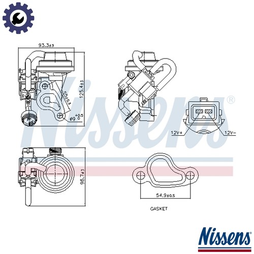 Egr valve 98344 for - valve,