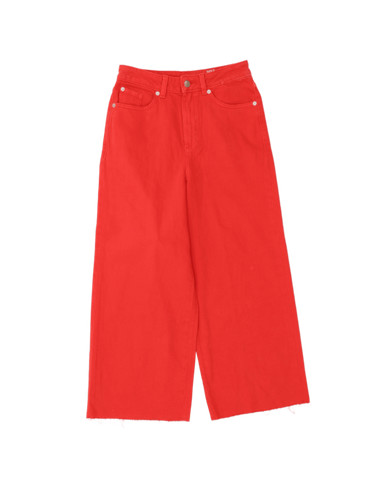 Women cropped jeans red - m&s,