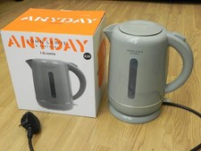 John Lewis Anyday 1.5L Grey Cordless Kettle Barely Used with JL Warranty
