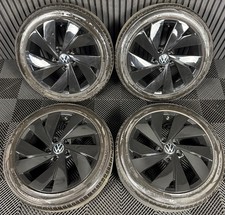 17'' GENUINE VW GOLF BELMONT BLACK MK8 MK7 MK6 ALLOY WHEELS TYRES 5H0601025C
